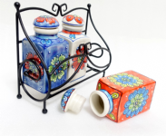 彩繪陶瓷香料罐